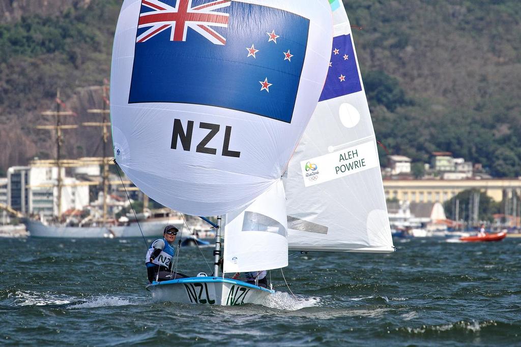 Jo Aleh and Polly Powrie on their way to winning the Silver medal - 2016 Sailing Olympics © Richard Gladwell www.photosport.co.nz